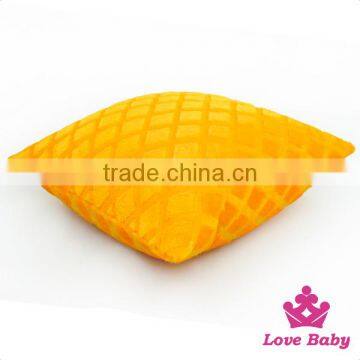 Wholesale Cheap Soft And Comfortable Feel Plain Yellow Mesh Sofa Plush Pillow Case Cover