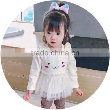 S17733A Autumn Baby Girls Dress Cotton Long Sleeve Dresses photo-5