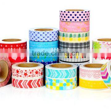 Different Patterns Washi Tape Customized Colors Adhesive Paper Tape 1.5cm*10m photo-2