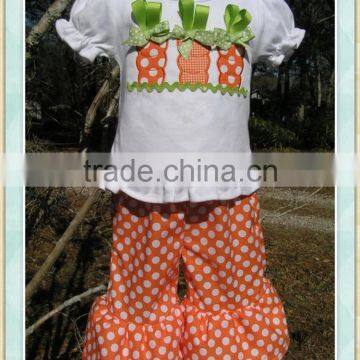 easter boutique clothing persnickety remake carrot ribbon capri pant set wholesale children's boutique clothing