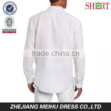 Men's Long Sleeve Solid Double Pocket Linen Casual Shirt photo-2