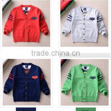 New 2016 Hot Autumn Children Sweater Boys Knitting Cotton Sweater Cardigans