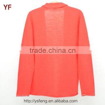 Plain Kids No Button Knit Cardigan Girls Sweater Design photo-2