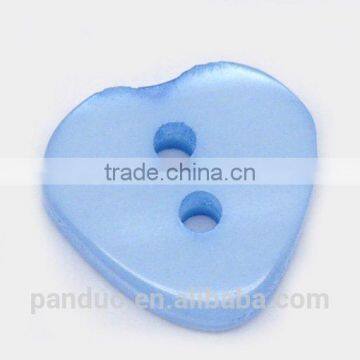 Blue Heart Shaped Resin Sewing Buttons Scrapbooking 12x11mm