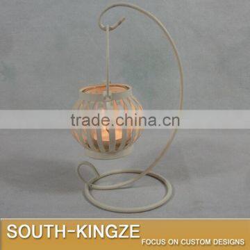 18.5cm Tall Mini Pumpkin Shape Iron Metal Lamp Stack photo-5