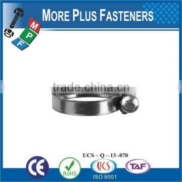 Made in Taiwan Stainless Steel strong stainless steel hose clamps thin hose clamp European style