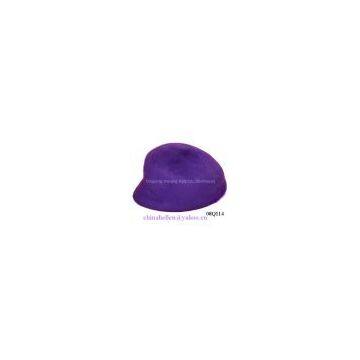 lady's wool felt hat purple beret