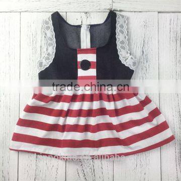 Directly sale OEM quality red striped lace children fluffy skirt