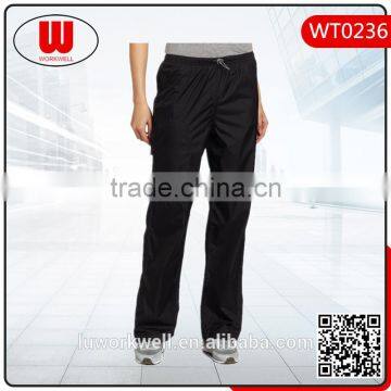 Women Lightweight Waterproof Black Rain Over Trousers / Pants
