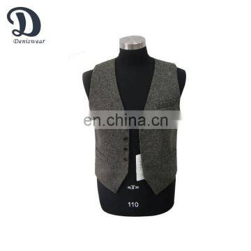 Mens wool single breasted waistcoat