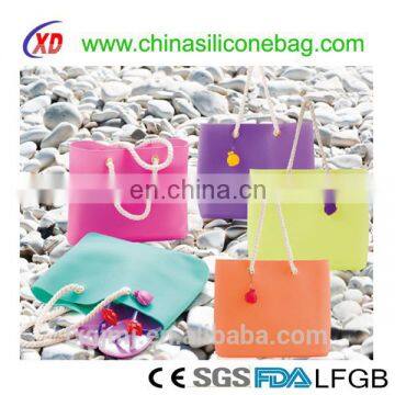 2017alibaba on line silicone beach bag/Beach Handbags women handbags