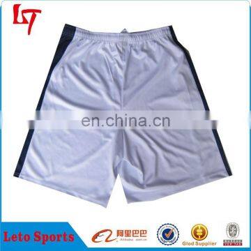 Wholesale apparel male gym white shorts polyester knitted breathable shorts