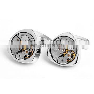 Mechanical cufflinks watch movement steampunk cufflinks