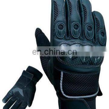 Short Cowhide leather motorbike Gloves