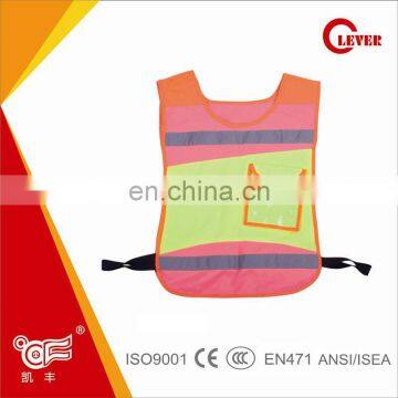 High visibility reflective safety vest child with BSCI certificate