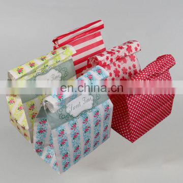 Trusted factory supplier colorful printing grease proof package paper bag,gift kraft paper packaging bag