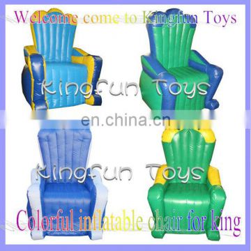 Colorful inflatable chair for throne