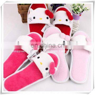 Hottest 2014 hello kitty plush slippers for children