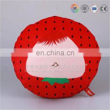 Custom Cartoon Plush Round Fruit Cushion