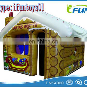 Christmas santa's grotto inflatables / inflatable santa grotto for sale / new santa's grotto