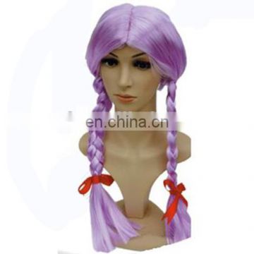 MCW-0384 Party Masquerade synthetic long women Hot straight purple braids wig