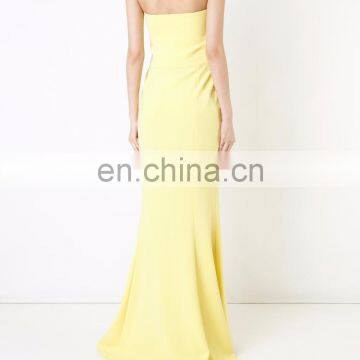 The Yellow Umbrella Skirts the Dress Strapless Long With Design Attend Dinner Party Special Formal Dress photo-3