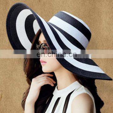 Custom high quality beach straw hat for women