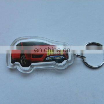 plastic acrylic clear witn any logo motorcycle keychain