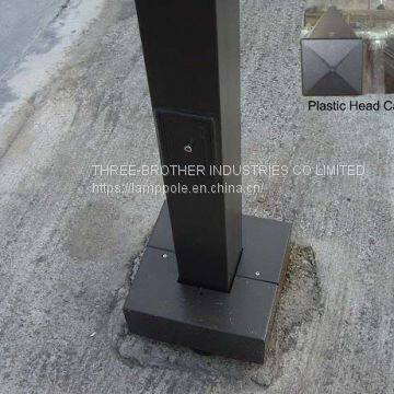 square straight Lighting pole Hot dip galvanized Powder coating