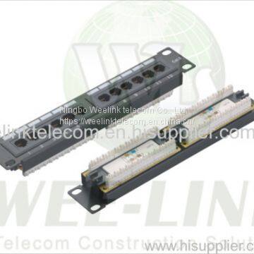 Cat5e 12port patch panel 1U