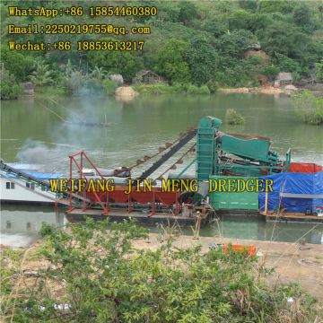 10m , 15m Bucket Chain Gold Dredger Boat Good Performance