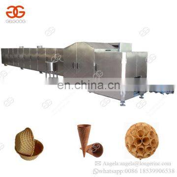 High Quality Commercial Automatic Rolled Sugar Biscuit Waffle Cones Baking Making Production Line Icecream Cone Machinery Price photo-2