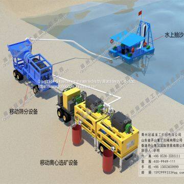 Dredger for heavy metal ore dressing equipment in sea sand