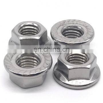 A2-70 Flat knurled hexagon nut with flange