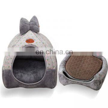 Funny cute plush dog cat indoor houses wholesale dog house factory