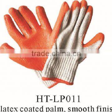 low price latex coated glove/cotton lined latex glove/red latex coated glove