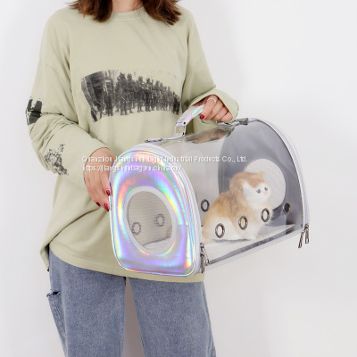 High Fashion Dazzle Colour PU Large Space Customized Comfortable Cat Outing Travel Bag Carrier Sling Tote Handbag photo-3