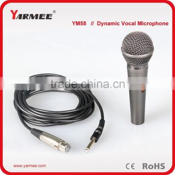 Professional Portable Ktv Karaoke System Dynamic Condenser Wired Microphone YM58