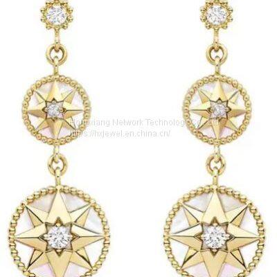 Octagonal Compass Shell Earrings photo-3