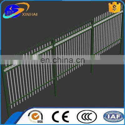 Factory Supply Powder Coated Metal Wrought Iron Fence Fence Galvanized Prefabricated Steel Fence