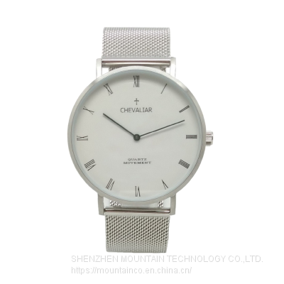 Stainless Steel Fashion Women Gift Watches Man Ultrathin Watch photo-5