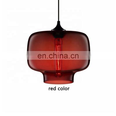 Tonghua 2019 Modern Color Glass Shade Chandelier T30*185 LED Edison Bulb Hanging Lamp E26 E27 Lamp Holder Restaurant Light