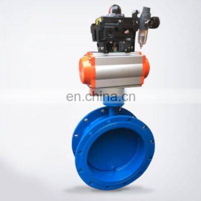 Hard Cover Rubber Seal Wafer Type Pneumatic Water Butterfly Valve