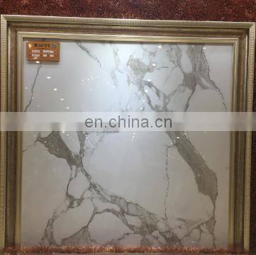 pisos porcelanato foshan tile 800X800 mm Carrara White marble porcelain tile flooring wall tile