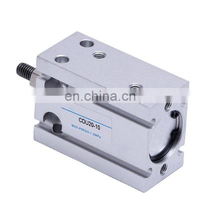 New Design CDU Series Compact Type Multi Position Aluminum Alloy Single Rod Free Installation Pneumatic Cylinder