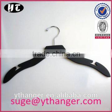 W7923 female wood hanger black clothes hanger