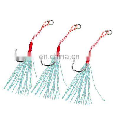 In stock Rigged Tandem Jig Hooks for Slow Pitch Jigging Lures Assist Pike Hooks For Saltwater Fishing