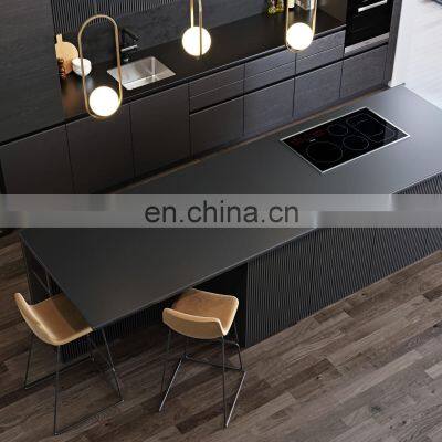 America Design Solid Wood Kitchen Cabinets With Kitchen Island