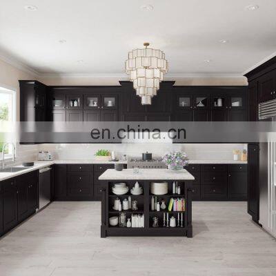 Kitchen Decor Design Ideas Corner Cabinets Solid Wood Shaker Kitchen Cabinet With Granite Countertop photo-5