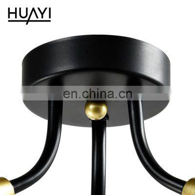 HUAYI High Quality Decorate Led Ceiling Lamp Surface Mounted Glass Cone Shape E14 Indoor Ceiling Light photo-5